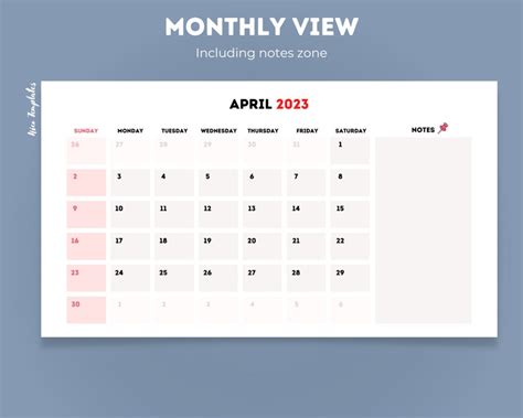 2023 Calendar Canva Template 100 Editable Etsy