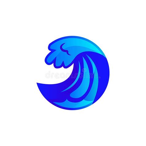 Wave And Water Splash Blue Silhouette Icon Clipart Stock Vector