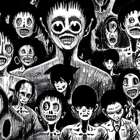 Manga Panel Junji Ito Body Horror Horror Stable Diffusion Openart