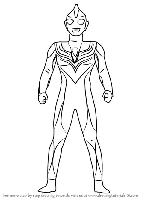 Learn How to Draw Ultraman Tiga (Ultraman) Step by Step : Drawing