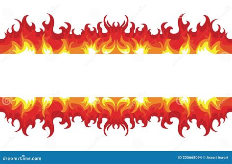 Fire Flame Border Vector Stock Vector Illustration Of Energy 235668094