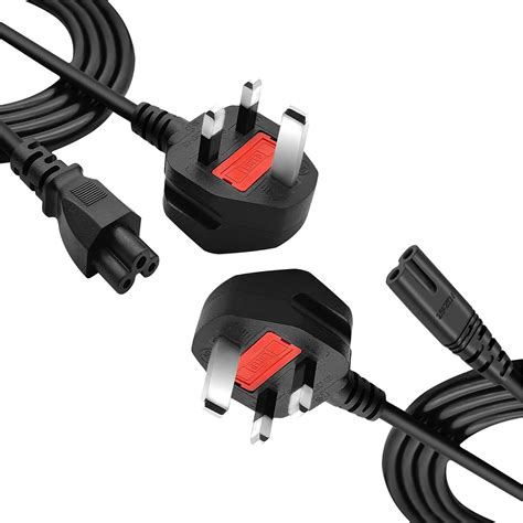 Buy 11pack Uk Mains 3 Pin Ac C5 Power Cableuk 3pin Plug To Iec C7