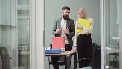 Sexy Secretary And Her Boss Flirting In Office Stock Footage Video 14813140 Shutterstock