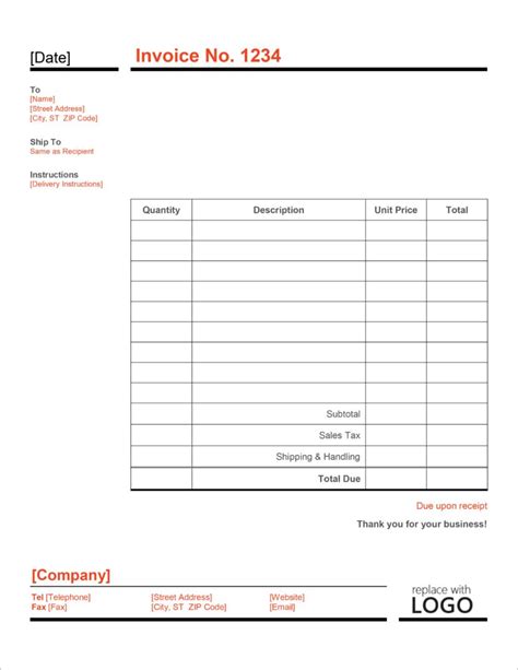 32 Free Invoice Templates In Microsoft Excel And Docx Formats Invoice