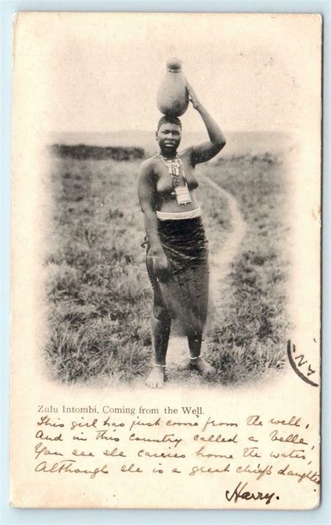 JOHANNESBURG South Africa ZULU INTOMBI Girl Topless Risque 1903