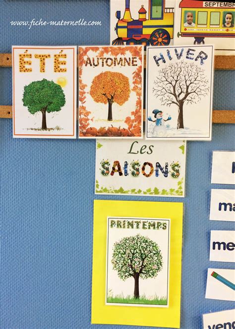 Affichage Des Saisons Saisons Maternelles Classe Maternelle Affichage