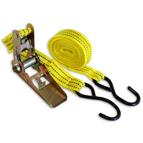 Ratchet Tie Down With 1 X 15 Nylon Strap Heavy Duty Hooks And All Metal Ratchet Walmart