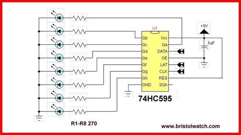 74hc595 Circuit Diagram Arduino