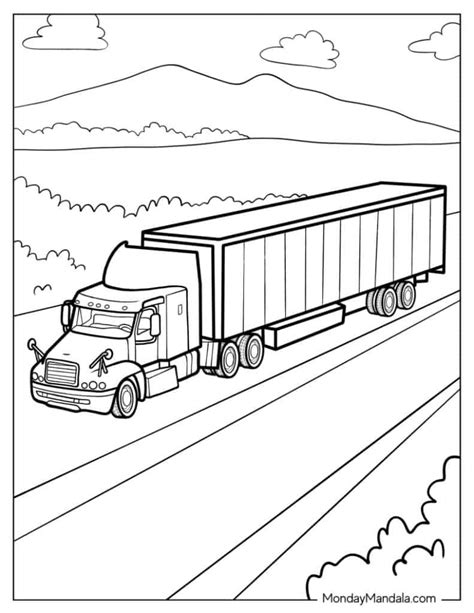 Tractor And Trailer Coloring Pages