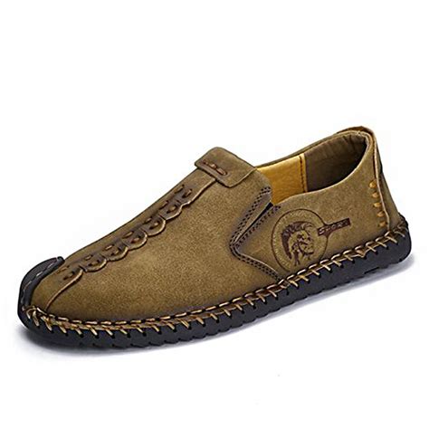 Breathable Summer Shoes Men Casual Sneakers Leather Loafers Slip On