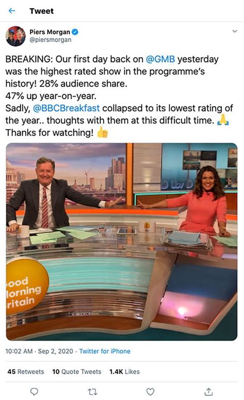 He is a writer, known for entourage (2015), lento (2012) and the campaign (2012). Piers Morgan Twitter: GMB host mocks BBC Breakfast ratings 'Thoughts are with them' | Celebrity ...