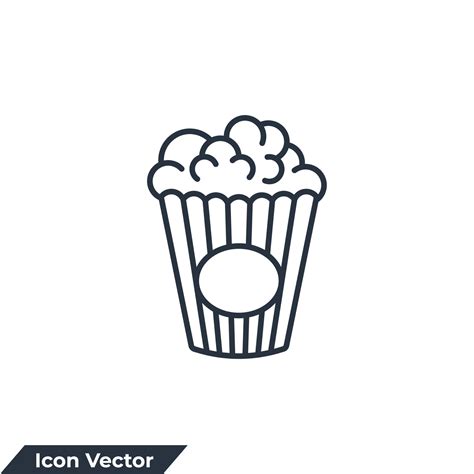 Popcorn Icon Logo Vector Illustration Popcorn Symbol Template For