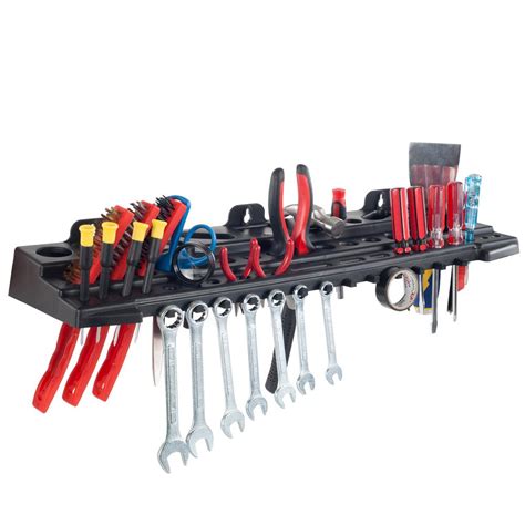 Stalwart 24 In Grey Wall Mount Tool Organizer Shelf M220003 The Home