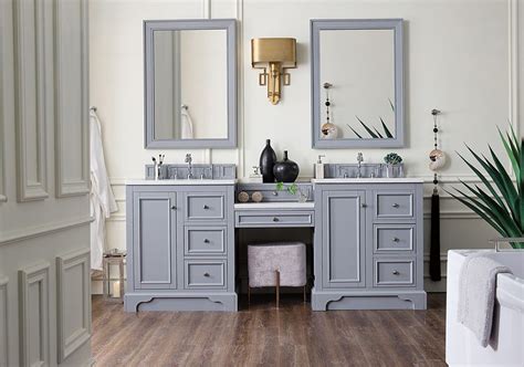 James Martin De Soto Collection 82 Double Vanity Set With Makeup Table