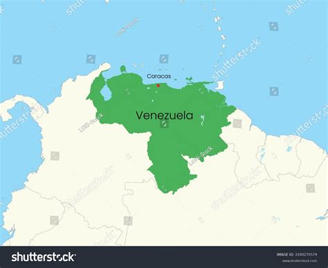 High Detailed Map Venezuela Outline Map Stock Vector Royalty Free