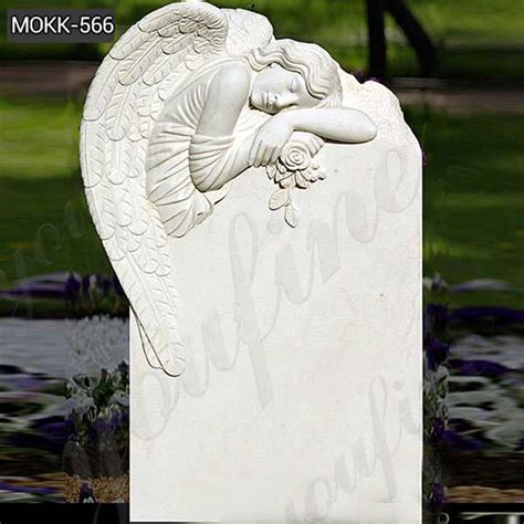 Buy Hand Carved White Marble Angel Tombstone For Sale Mokk 566 You