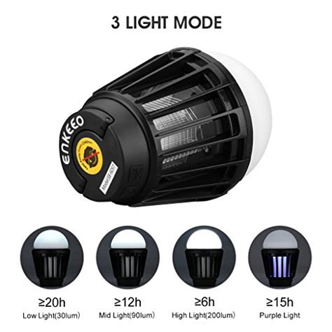 ENKEEO 2-in-1 Camping Lantern Tent Light Mosquito Killer ...