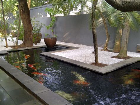 The next type is contemporary ponds. A sleek, modern Koi Pond | Garden pond design, Indoor pond ...