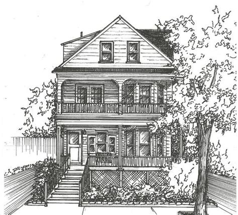 How To Draw A House With A Porch Esma