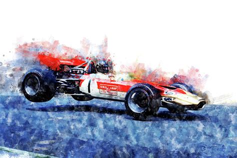 Graham Hill Nurburgring Jump Painting By Raceman Decker Fine Art America