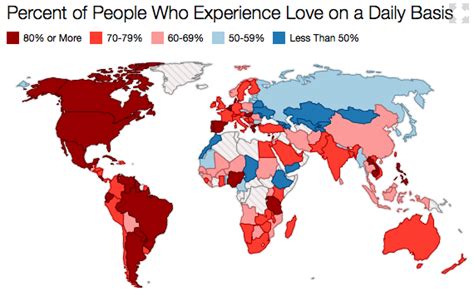 Map The Countries That Feel The Most Love In The World The Atlantic