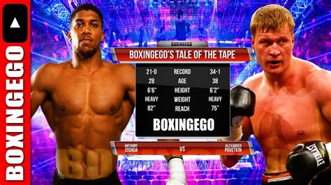 Anthony Joshua Vs Alexander Povetkin Tale Of The Tape Boxingego First