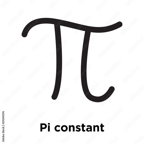 Pi Constant Symbol Icon Vector Sign And Symbol Isolated On White