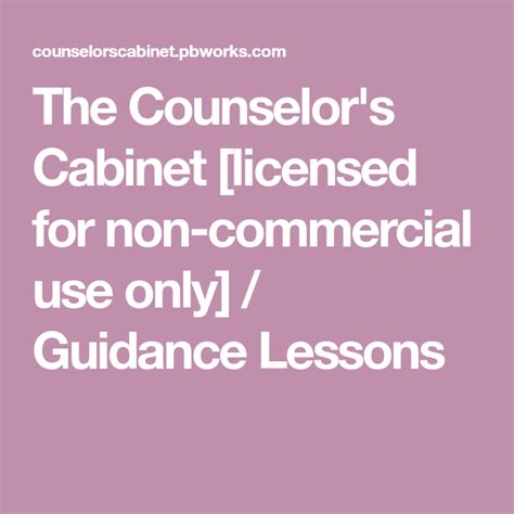 The Counselors Cabinet Licensed For Non Commercial Use Only