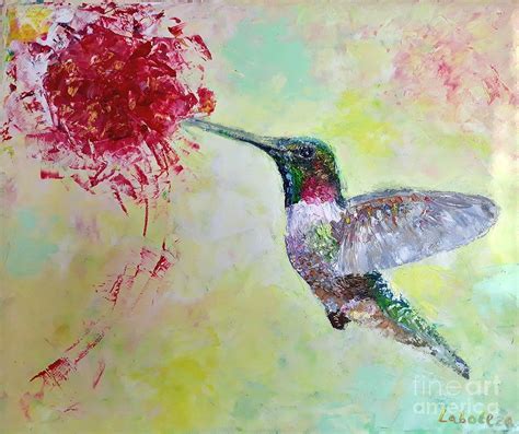 Hummingbird Oil Painting Painting By Boryana Valevska Fine Art America