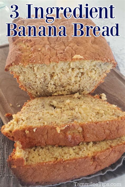 3 Ingredient Banana Bread Recipe Video Tammilee Tips
