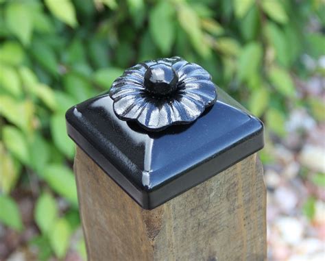 Our aluminum post caps come with a one year warranty against fading. Flower Rosset 4x4 Post Cap | Wood post, Post cap, Wood ...