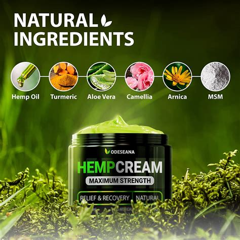 2 Pack Organic Hemp Relief Cream 1000 Mg Made In Usa Natural