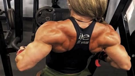 wow muscular woman with incredible upper back and delts look great shoulder workout shoulder