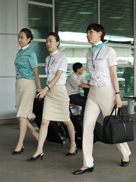 Korean Air Stewardesses After Cabin Service World Stewardess Crews