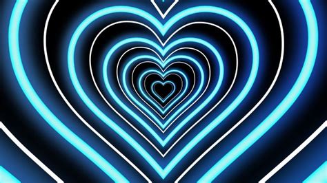 Сердечки фон сердечки синий неон Hearts Background Hearts Blue