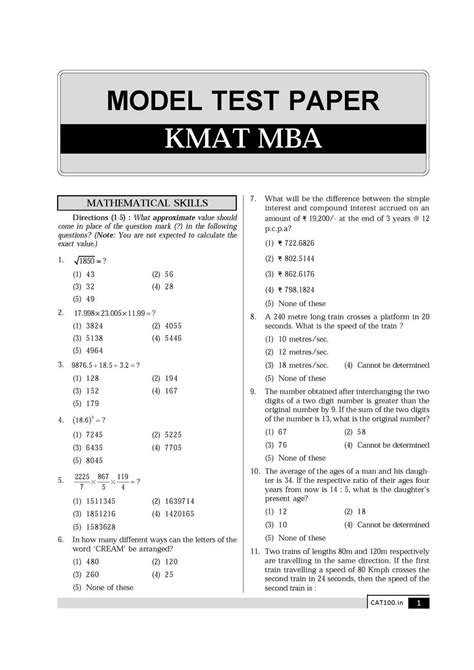 Kmat Solved Question Papers Eduvark