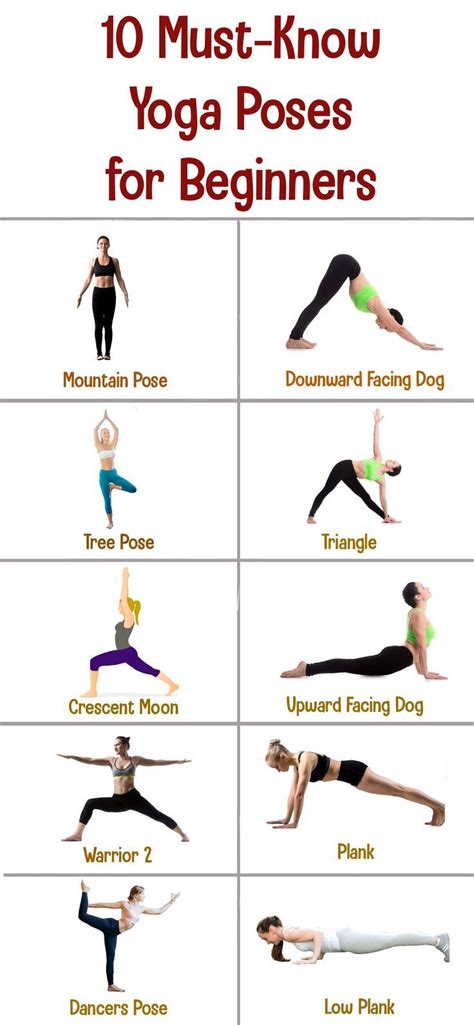10 Must Know Yoga Poses For Beginners Beginner Yoga Workout Yoga