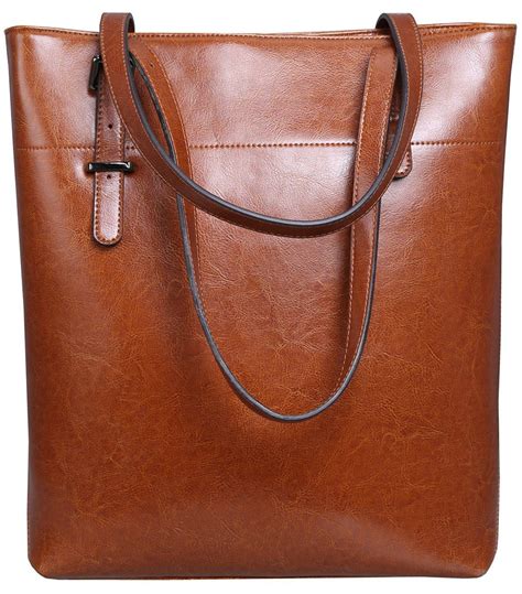 Iswee Womens Leather Tote Bag Shoulder Bags Handbags Purse For Ladies