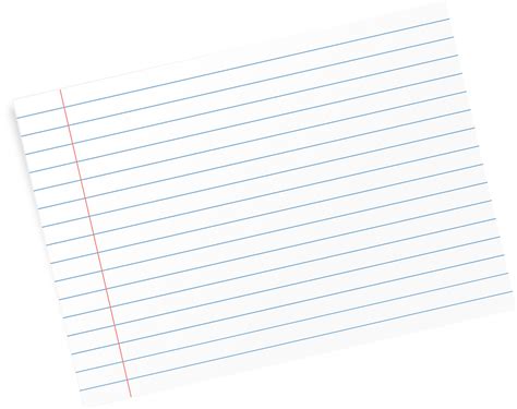 Flash Card Paper Lines Blank Png Picpng