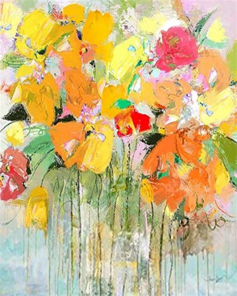 Abstract Flowers Art Paint By Numbers Painting By Numbers