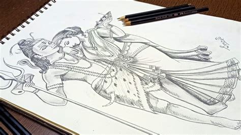 Sketch Of Lord Shiva And Parvati Shiva Parvati Shakti Tattoo Drawings Sketch Lord Sketches