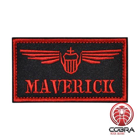 Maverick Top Gun Flight Military Patch Velcro Military Airsoft