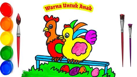 Berbagai gambar ayam di indonesia. Ayam Bertelur Anak Anak Mewarnai Ayam Bertelur Child Games