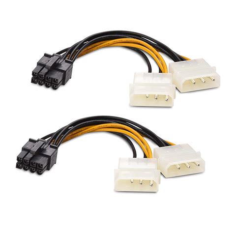 Cable Matters 2 Pack 6 Pin Pcie To 8 Pin Pcie Adapter Power Cable 4