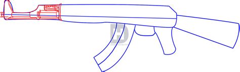 How To Draw An Assault Rifle Step By Step Drawing Guide By