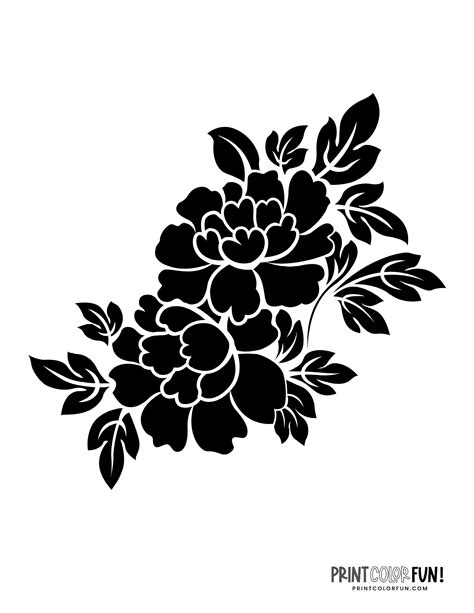 10 Free Flower Stencil Designs For Printing And Craft Projects Print