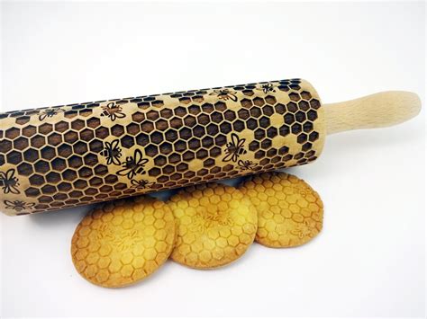 Honeycomb Embossing Rolling Pin Laser Cut Rolling Pin For Etsy