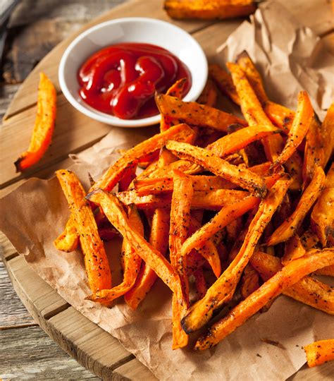 Frites de patates douces au four