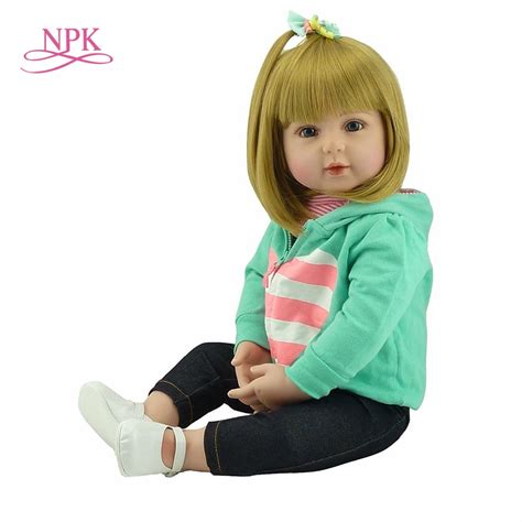 NPK Doll Reborn 47 60cm Soft Touch Silicone Reborn Baby Dolls Vinyl