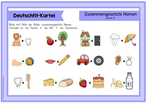 Помогите понять тему zusammengesetzte nomen: Ideenreise: Deutschfit-Kartei (Teil 1)